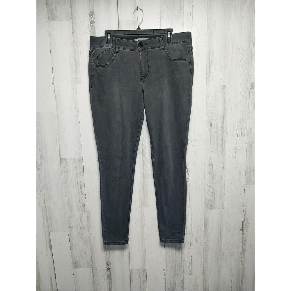 Wit And Wisdom Women's Size 12 Black Skinny Jeans Distressed